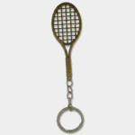 Vintage Tennis Racket Charm Keychain